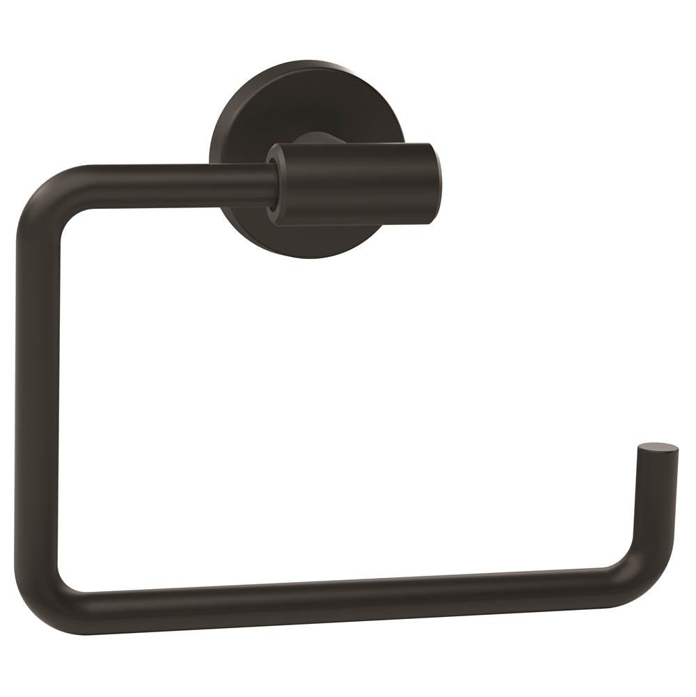 Amerock - Arrondi 6-7/16 in (164 mm) Length Towel Ring in Matte Black - Matte Black