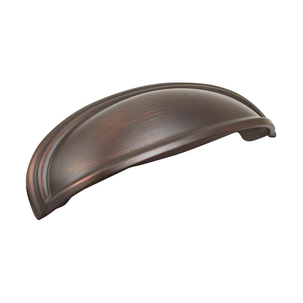 Amerock - Ashby 4 in (102 mm) and 3 in (76 mm) Center-to-Center Oil-Rubbed Bronze Cabinet Cup Pull - Oil Rubbed Bronze