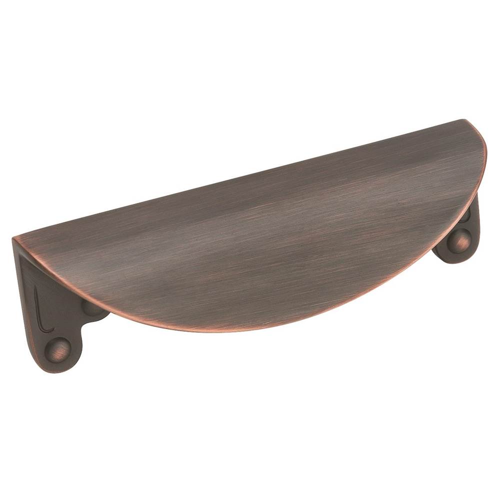 Amerock - Inspirations 3 in (76 mm) Center-to-Center Oil-Rubbed Bronze Cabinet Cup Pull - Oil Rubbed Bronze
