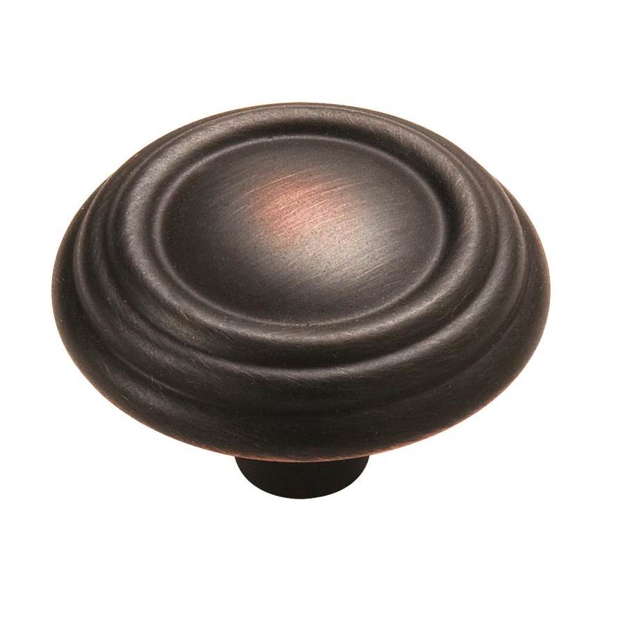 Amerock - Sterling Traditions 1-1/4 in (32 mm) Diameter Oil-Rubbed Bronze Cabinet Knob - Oil Rubbed Bronze