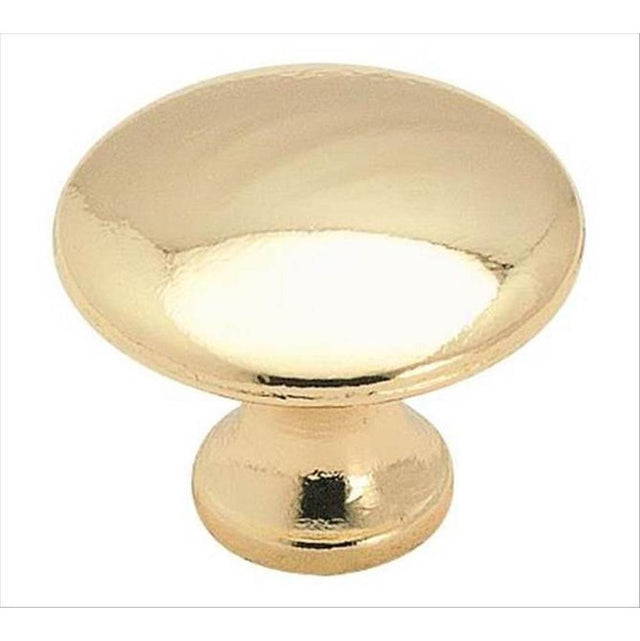 Amerock - Allison Value 1-3/16 in (30 mm) Diameter Polished Brass Cabinet Knob - Polished Brass