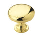 Amerock - Allison Value 1-1/4 in (32 mm) Diameter Polished Brass Cabinet Knob - Polished Brass