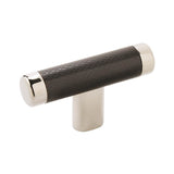 Amerock - Esquire 2-5/8 in (67 mm) Length Polished Nickel/Black Bronze Cabinet Knob - Polished Nickel/Black BronzeÂ 