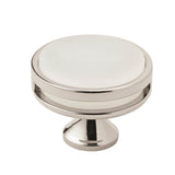 Amerock - Oberon 1-3/4 in (44 mm) Diameter Polished Nickel/Frosted Cabinet Knob - Polished Nickel/Frosted