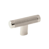 Amerock - Esquire 2-5/8 in (67 mm) Length Polished Nickel/Stainless Steel Cabinet Knob - Polished Nickel/Stainless Steel