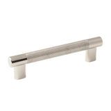 Amerock - Esquire 5-1/16 in (128 mm) Center-to-Center Polished Nickel/Stainless Steel Cabinet Pull - Polished Nickel/Stainless Steel