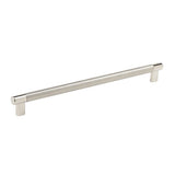 Amerock - Esquire 12-5/8 in (320 mm) Center-to-Center Polished Nickel/Stainless Steel Cabinet Pull - Polished Nickel/Stainless Steel