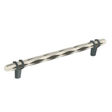 Amerock - London 8 in (203 mm) Center-to-Center Polished Nickel/Black Bronze Cabinet Pull - Polished Nickel/Black BronzeÂ 