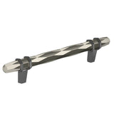 Amerock - London 5-1/16 in (128 mm) Center-to-Center Polished Nickel/Black Chrome Cabinet Pull - Polished Nickel/Black Chrome