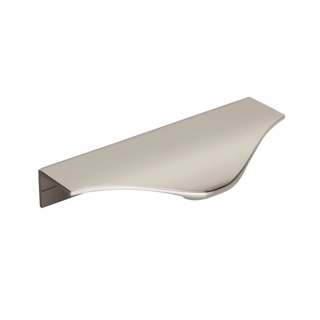 Amerock - Aloft 4-3/16 in (106 mm) Center-to-Center Polished Nickel Cabinet Edge Pull - Polished Nickel