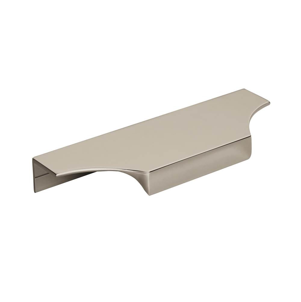 Amerock - Extent 4-9/16 in (116 mm) Center-to-Center Polished Nickel Cabinet Edge Pull - Polished Nickel