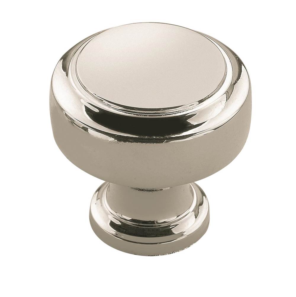 Amerock - Highland Ridge 1-3/16 in (30 mm) Diameter Polished Nickel Cabinet Knob - Polished Nickel