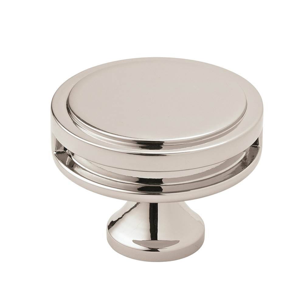 Amerock - Oberon 1-3/4 in (44 mm) Diameter Polished Nickel Cabinet Knob - Polished Nickel