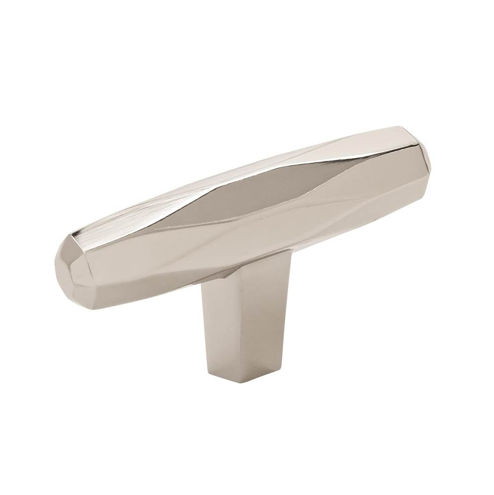 Amerock - St. Vincent 2-1/2 in (64 mm) Length Polished Nickel Cabinet Knob - Polished Nickel