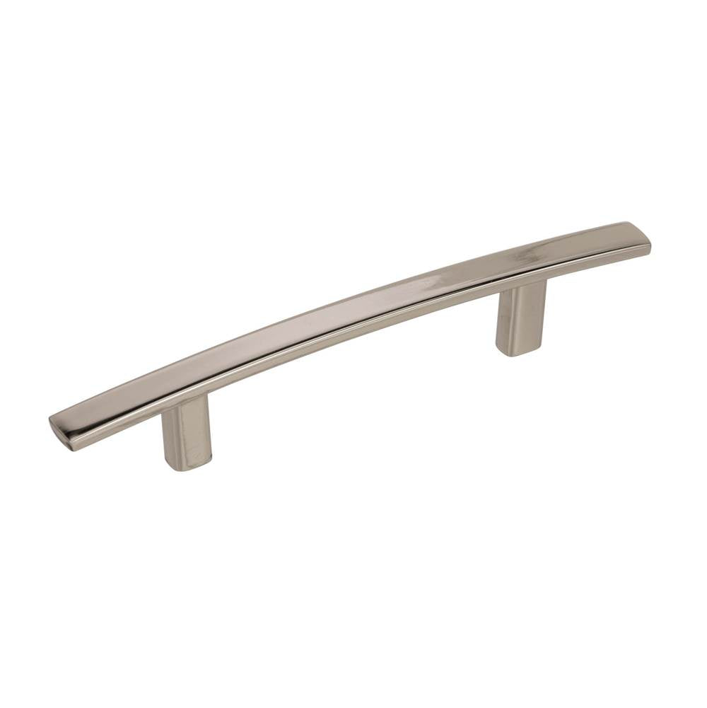 Amerock - Cyprus 3-3/4 in (96 mm) Center-to-Center Polished Nickel Cabinet Pull - Polished Nickel