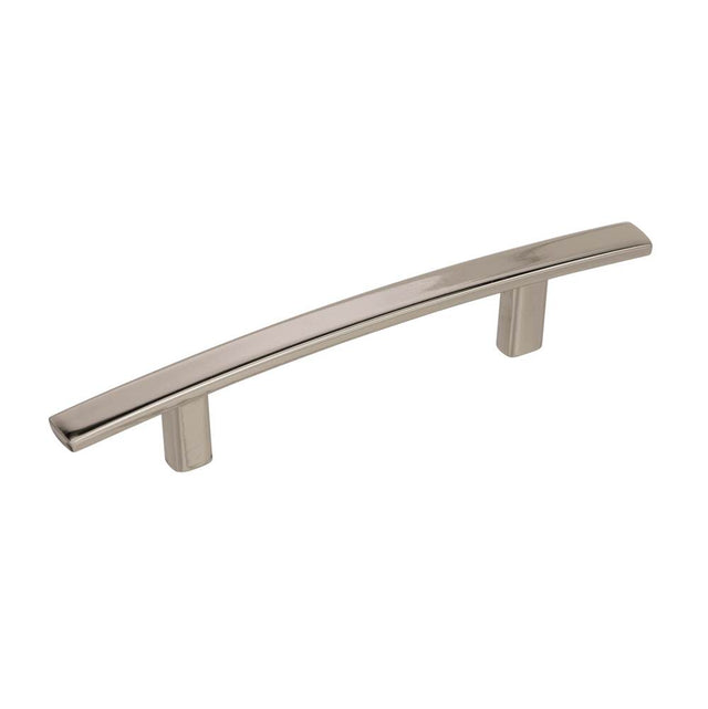 Amerock - Cyprus 3-3/4 in (96 mm) Center-to-Center Polished Nickel Cabinet Pull - Polished Nickel
