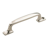 Amerock - Highland Ridge 3-3/4 in (96 mm) Center-to-Center Polished Nickel Cabinet Pull - Polished Nickel