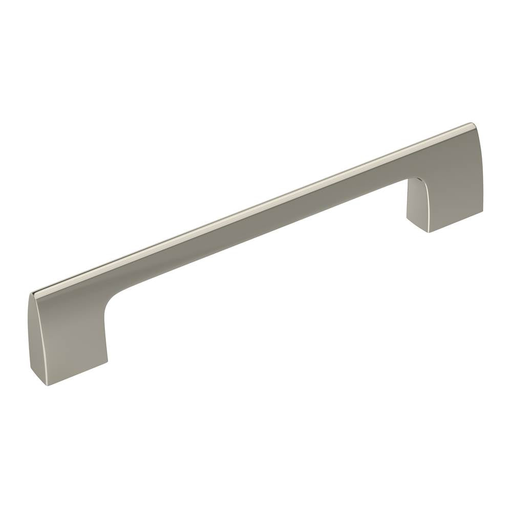 Amerock - Riva 5-1/16 in (128 mm) Center-to-Center Polished Nickel Cabinet Pull - Polished Nickel