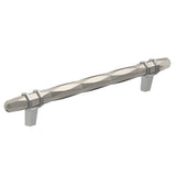 Amerock - London 6-5/16 in (160 mm) Center-to-Center Satin Nickel/Polished Chrome Cabinet Pull - Satin Nickel/Polished Chrome