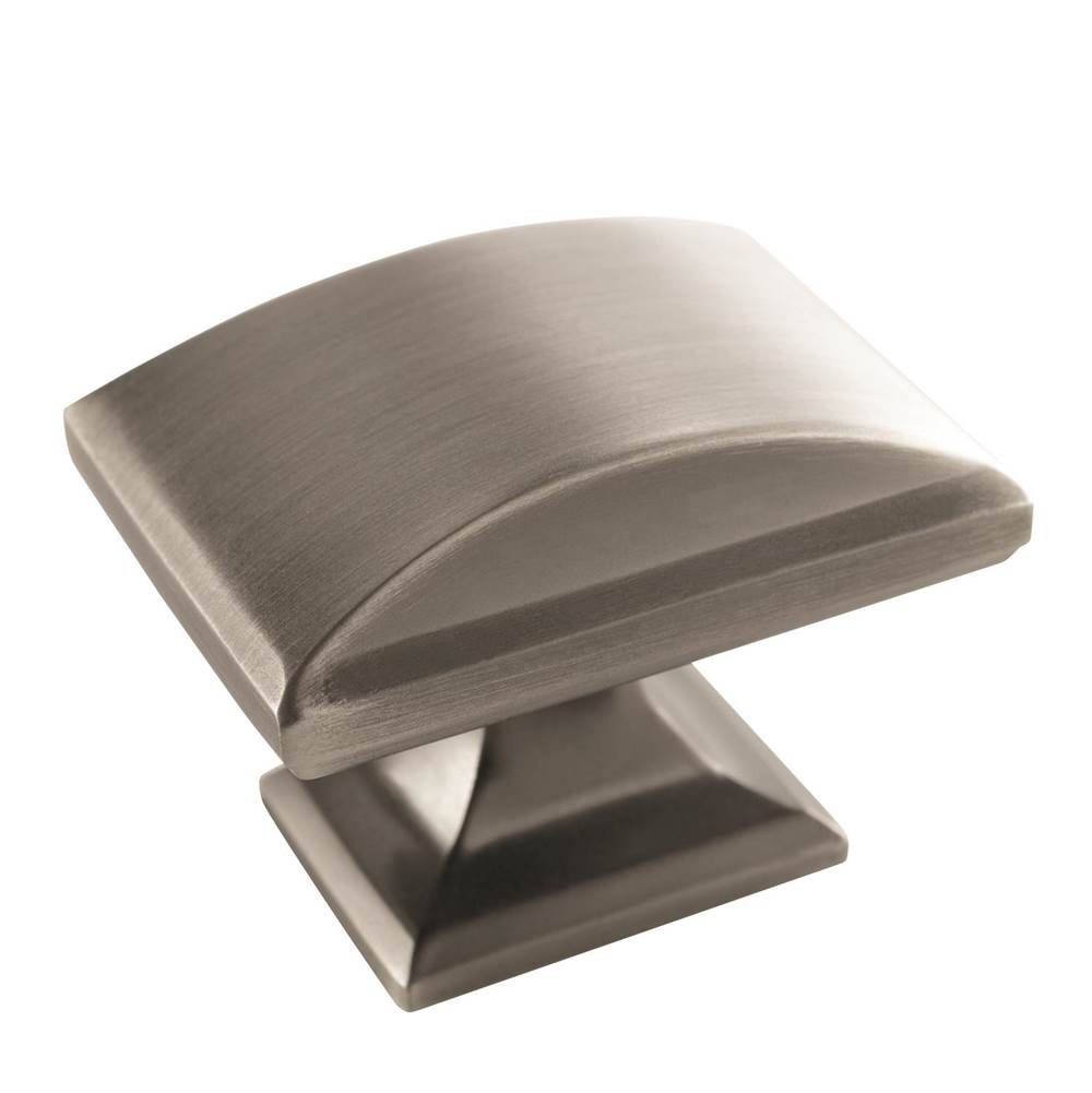 Amerock - Candler 1-1/2 in (38 mm) Length Satin Nickel Cabinet Knob - Satin Nickel