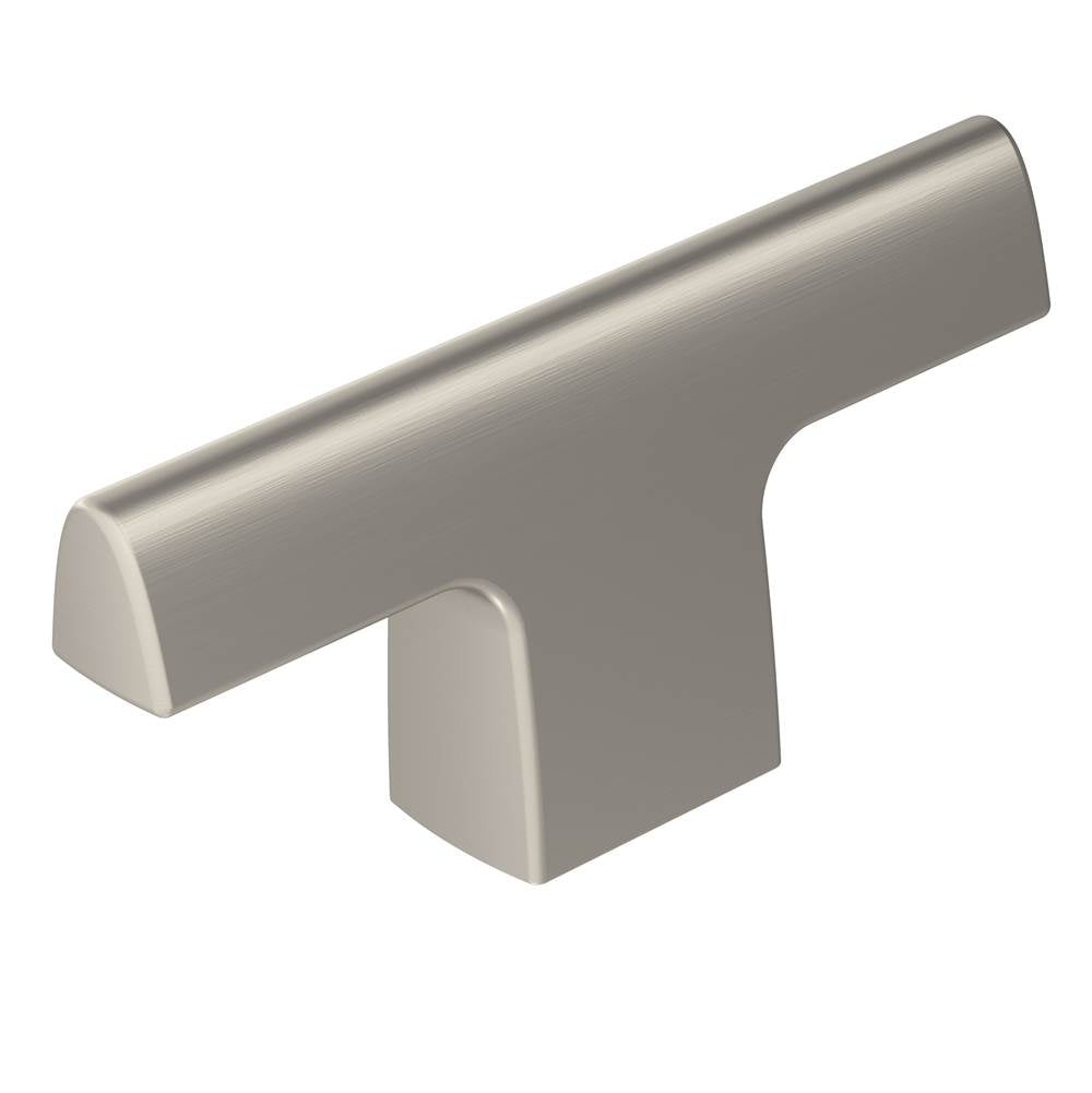 Amerock - Riva 2-1/2 in (64 mm) Length Satin Nickel Cabinet Knob - Satin Nickel