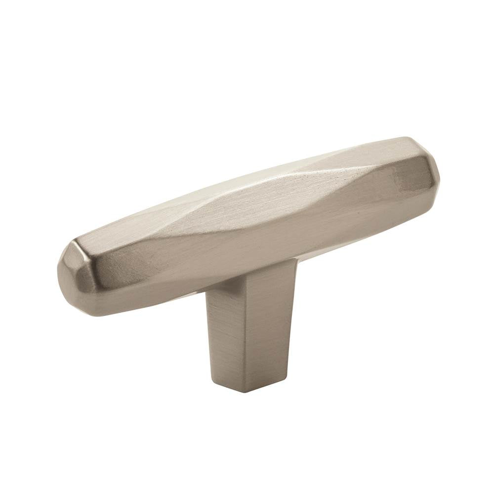 Amerock - St. Vincent 2-1/2 in (64 mm) Length Satin Nickel Cabinet Knob - Satin Nickel