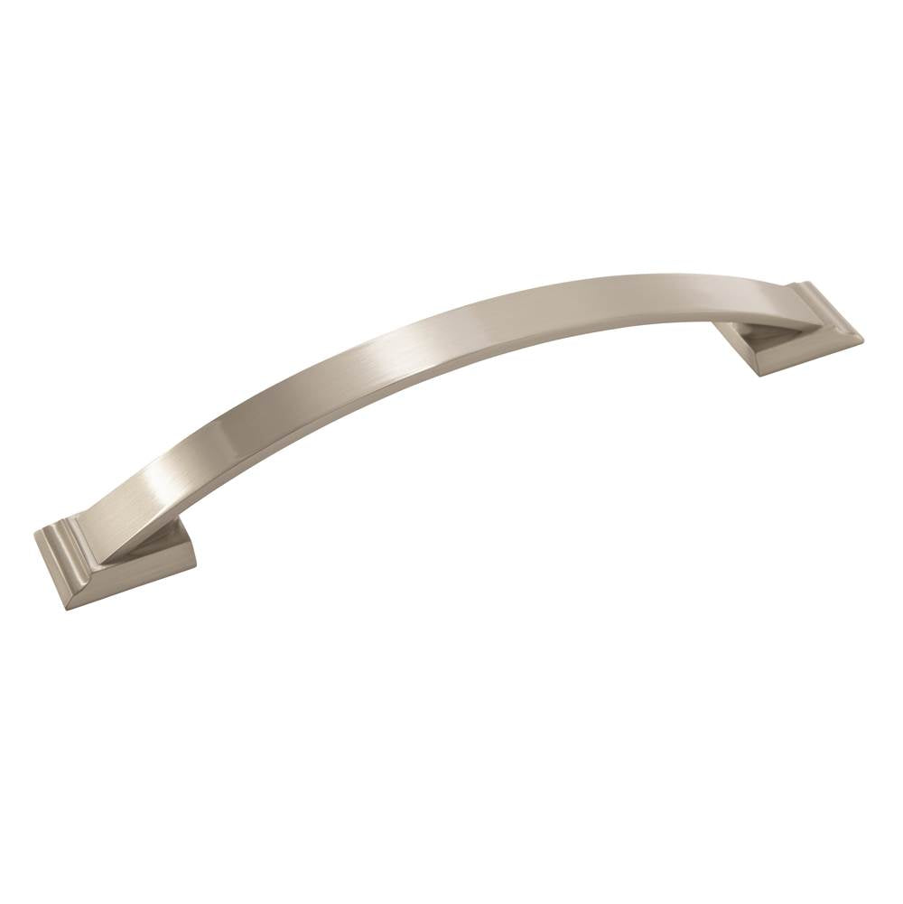 Amerock - Candler 6-5/16 in (160 mm) Center-to-Center Satin Nickel Cabinet Pull - Satin Nickel