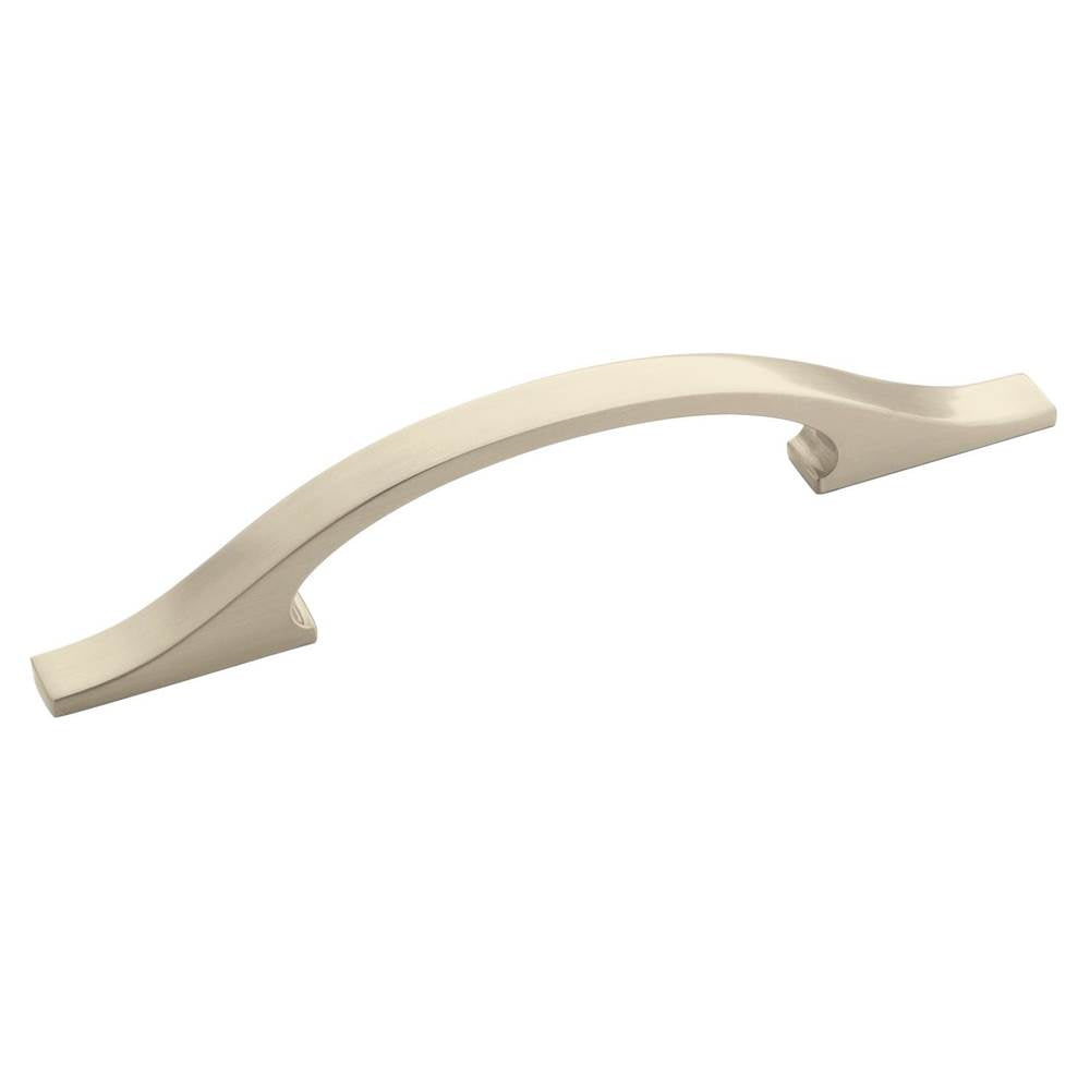 Amerock - Conrad 3-3/4 in (96 mm) Center-to-Center Satin Nickel Cabinet Pull - Satin Nickel
