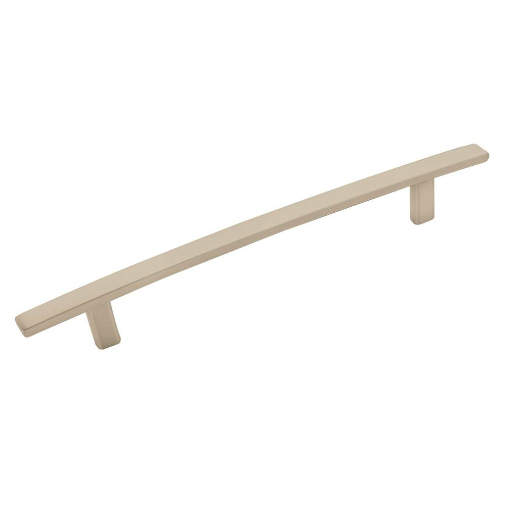 Amerock - Cyprus 6-5/16 in (160 mm) Center-to-Center Satin Nickel Cabinet Pull - Satin Nickel