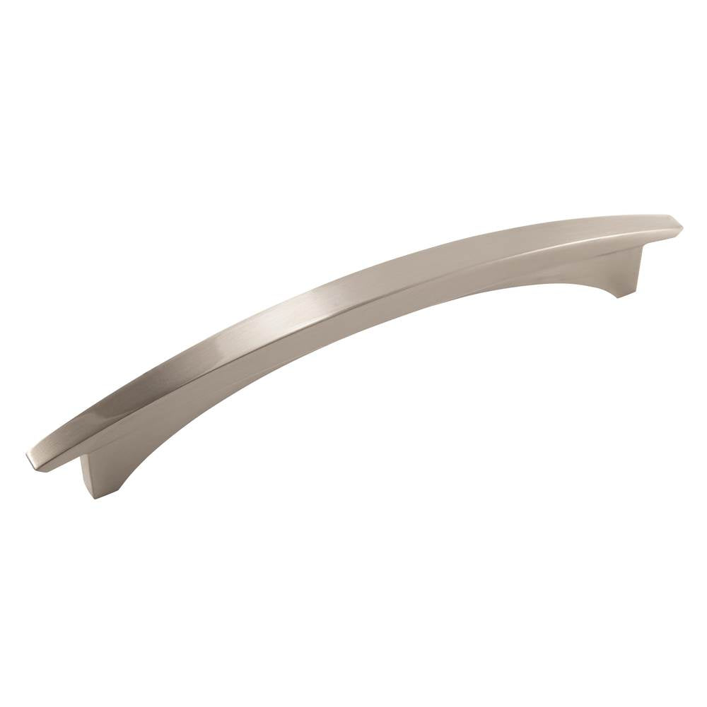 Amerock - Essential''Z 6-5/16 in (160 mm) Center-to-Center Satin Nickel Cabinet Pull - Satin Nickel