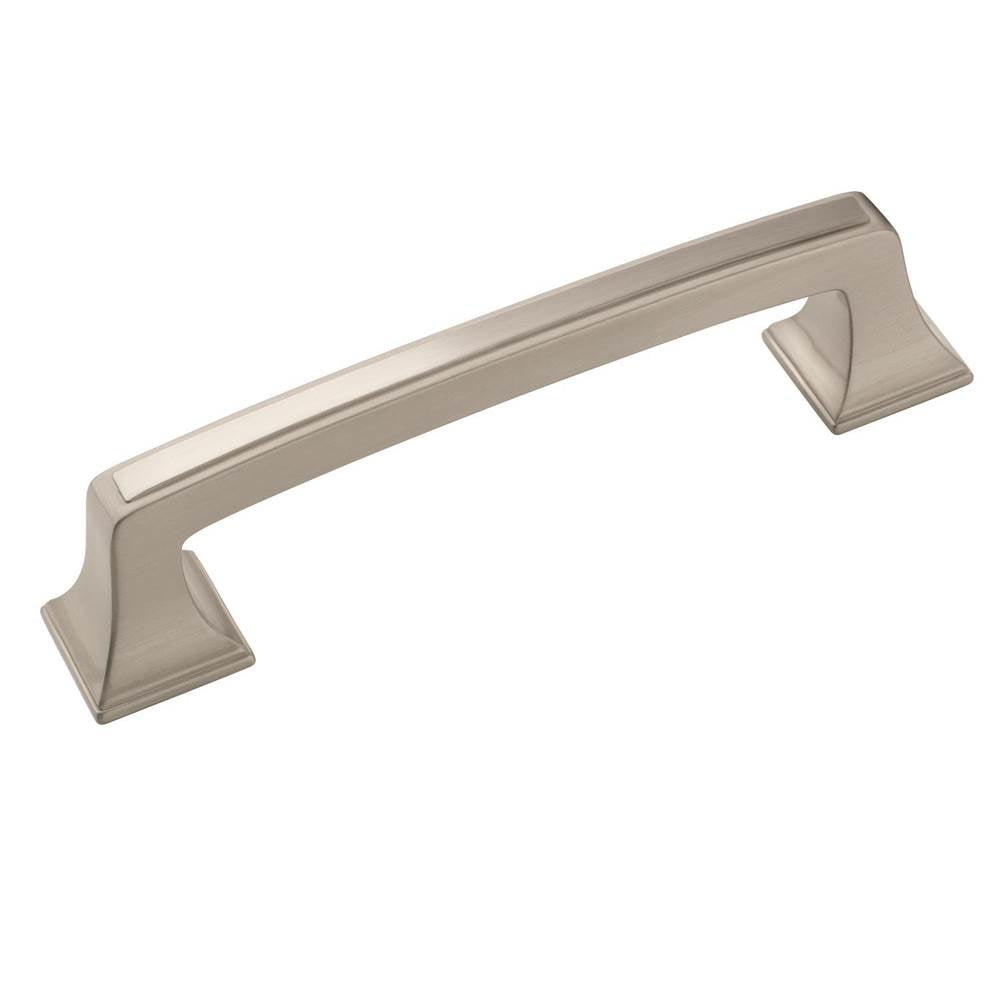 Amerock - Mulholland 3-3/4 in (96 mm) Center-to-Center Satin Nickel Cabinet Pull - Satin Nickel