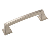 Amerock - Mulholland 3-3/4 in (96 mm) Center-to-Center Satin Nickel Cabinet Pull - Satin Nickel