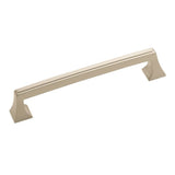 Amerock - Mulholland 6-5/16 in (160 mm) Center-to-Center Satin Nickel Cabinet Pull - Satin Nickel