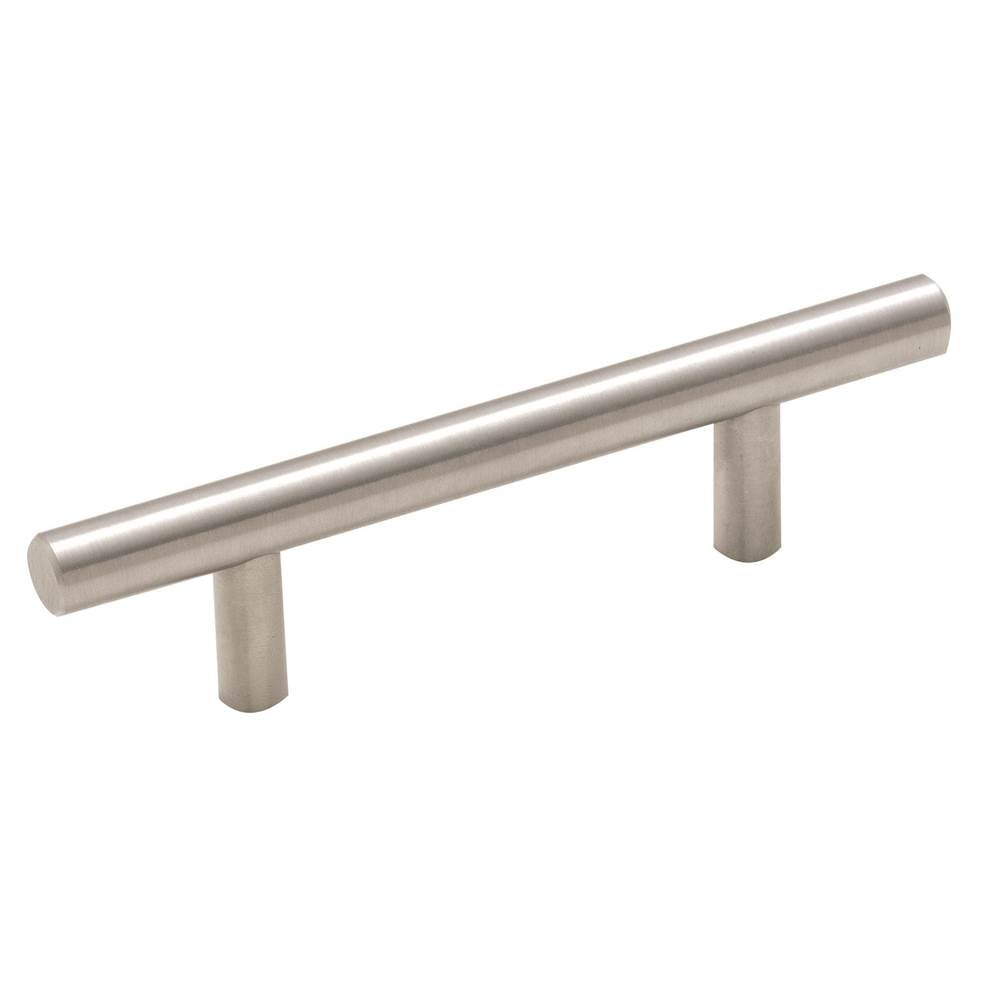 Amerock - Bar Pulls 3 in (76 mm) Center-to-Center Sterling Nickel Cabinet Pull - Sterling Nickel