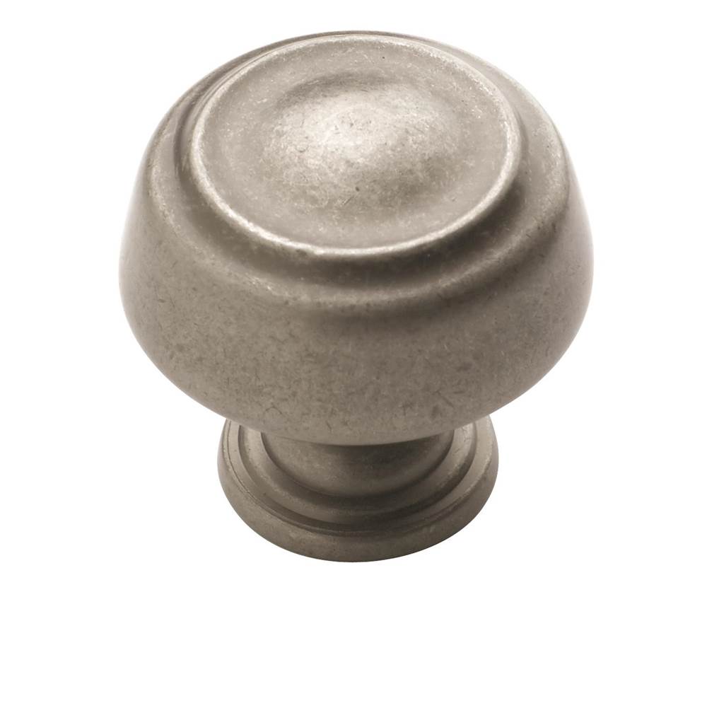 Amerock - Kane 1-3/16 in (30 mm) Diameter Weathered Nickel Cabinet Knob - Weathered Nickel
