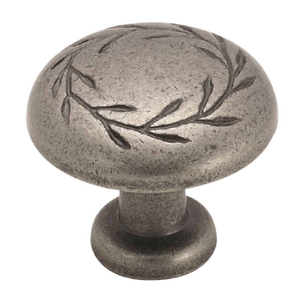 Amerock - Nature''s Splendor 1-5/16 in (33 mm) Diameter Weathered Nickel Cabinet Knob - Weathered Nickel