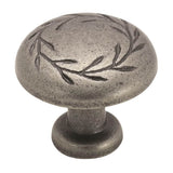 Amerock - Nature''s Splendor 1-5/16 in (33 mm) Diameter Weathered Nickel Cabinet Knob - Weathered Nickel