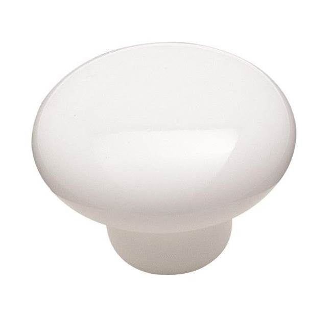 Amerock - Allison Value 1-1/2 in (38 mm) Diameter White Cabinet Knob - White