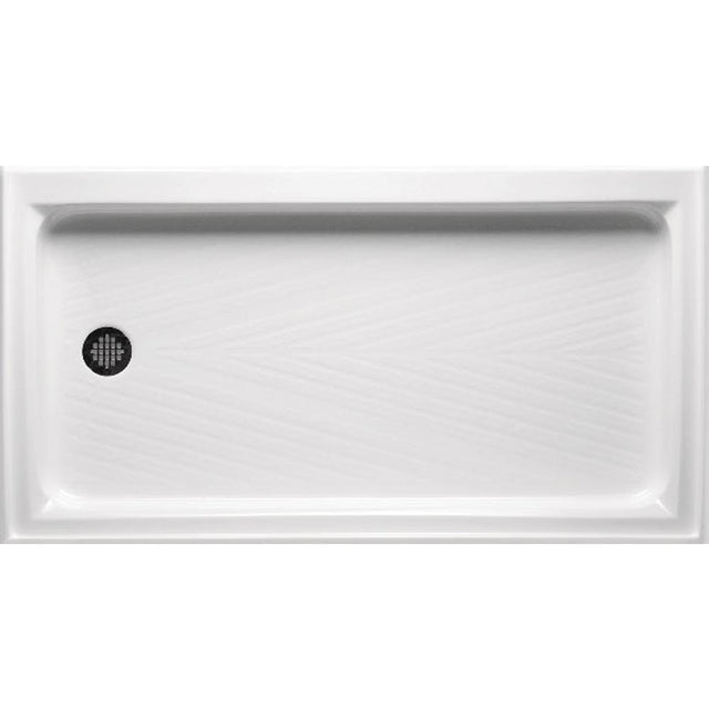 Americh - 60'' x 36'' End Drain Right DS Base w/Channel Drain - White - White