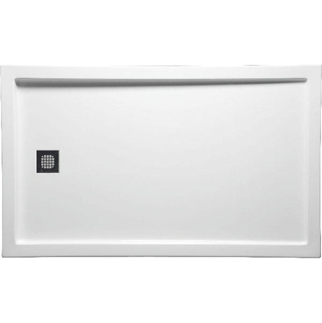 Americh - 60'' x 34'' End Drain Left DS Base w/Channel Drain - White - White