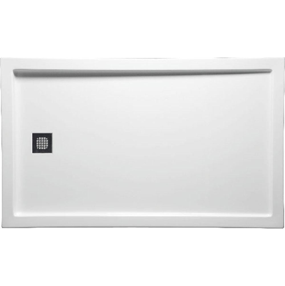 Americh - 60'' x 32'' End Drain Left DS Base w/Channel Drain - White - White