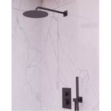 R+S 10'' Shower Rainhead Wall Mount, Black