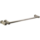 Artos - Loft 24'' Double Post Towel Bar SQU + Safire Escutcheon Brushed Nickel - Brushed Nickel