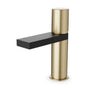 Artos - Novi Square & Round Single Hole Lavatory FaucetSatin Brass/Black