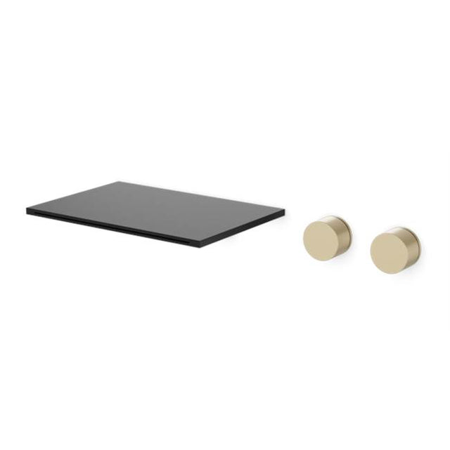 Artos - Novi 3-Hole Wall Mount Tub Filler R+S Satin Brass/Matte Black