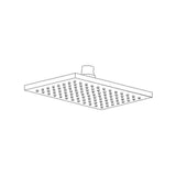 Artos - 8'' Shower Rainhead SQU Chrome - Chrome