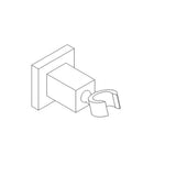 Artos - Square Handshower Holder Chrome - Chrome