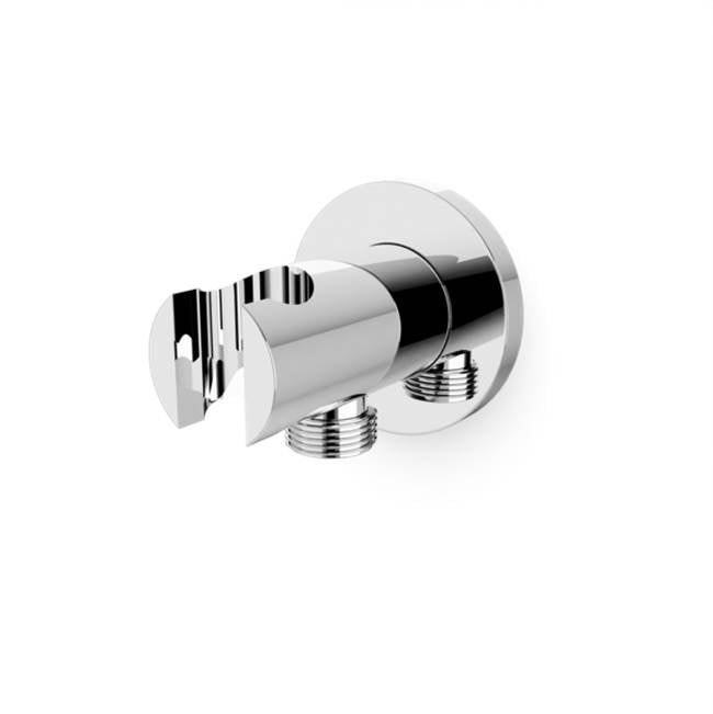 Artos - Shower Wall Outlet and Holder with Round Escutcheon Chrome - Chrome