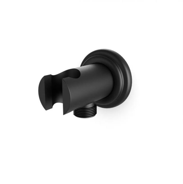 Artos - Shower Wall Outlet and Holder with Classic Escutcheon Black
