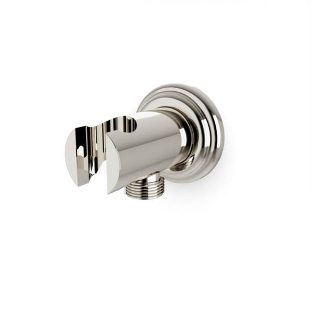 Artos - Shower Wall Outlet and Holder with Classic Escutcheon Polished Nickel